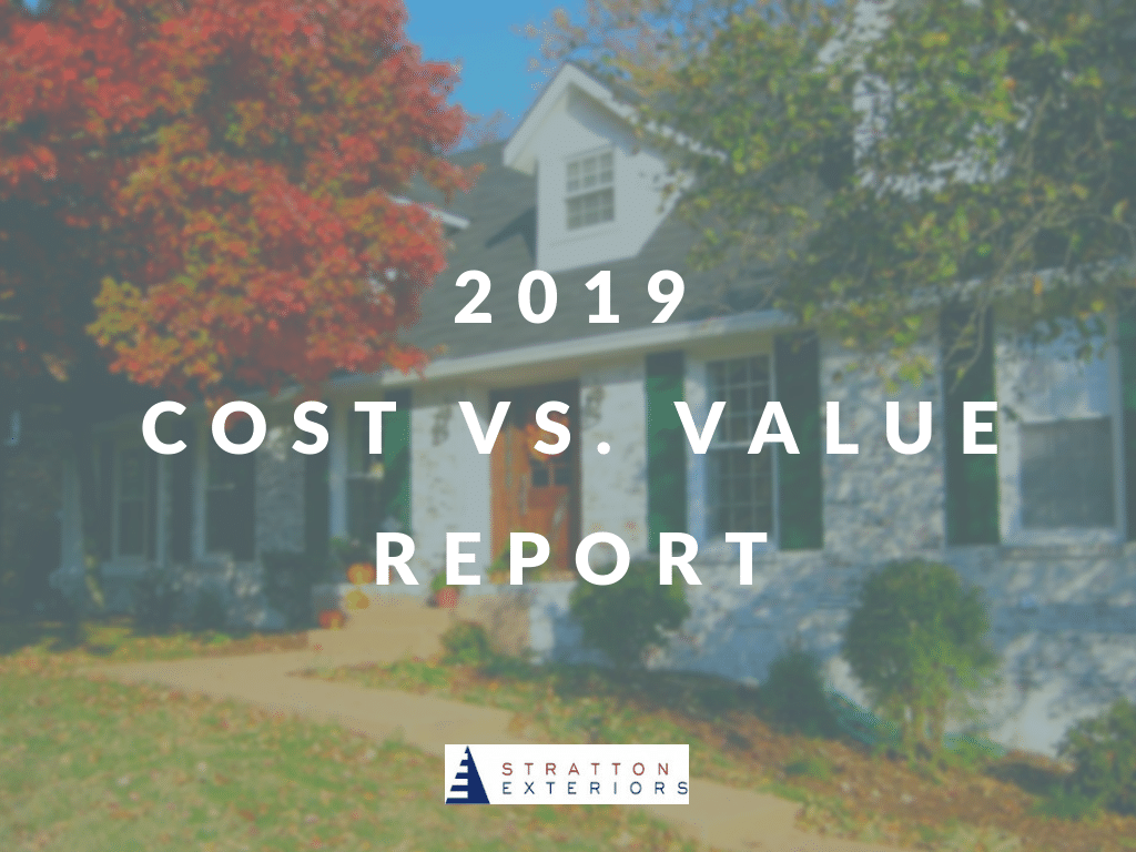 exterior of white house with graphic overlay cost vs value report